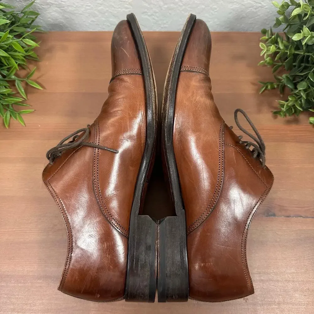 To Boot New York Men's Bandon Brown Leather Cap Toe Oxfords Shoes Size 8.5